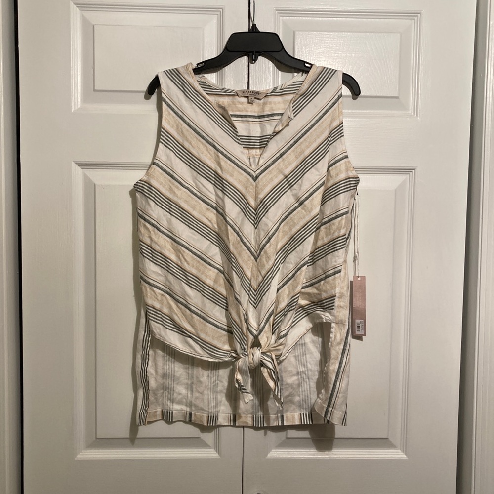 Liverpool Jeans Company Striped Sleeveless Shirt